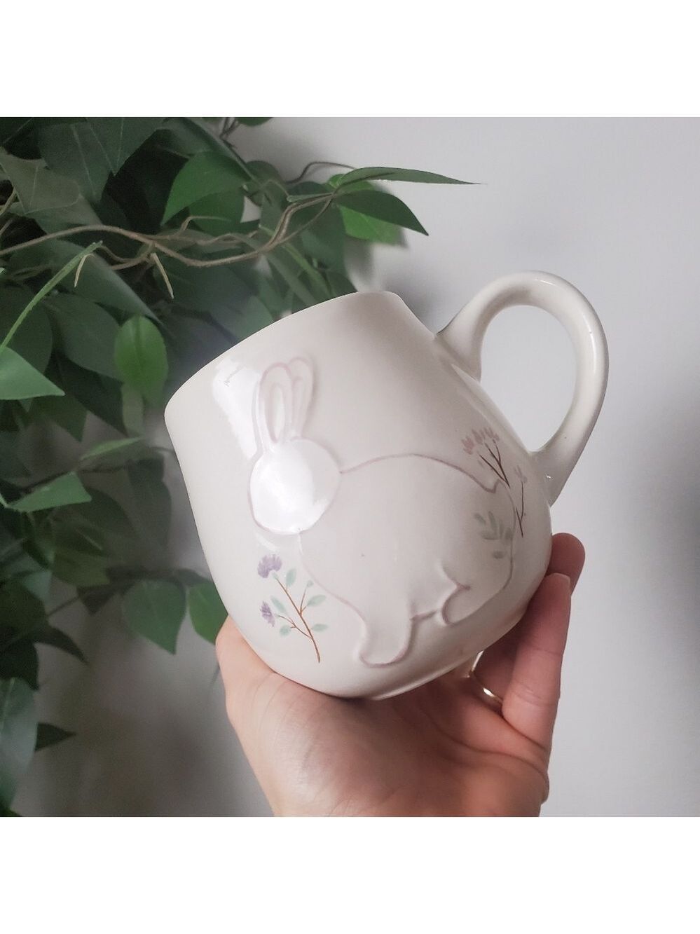 Handmade Bunny Easter Coffee Mug Saddy Kat Co Ceramic